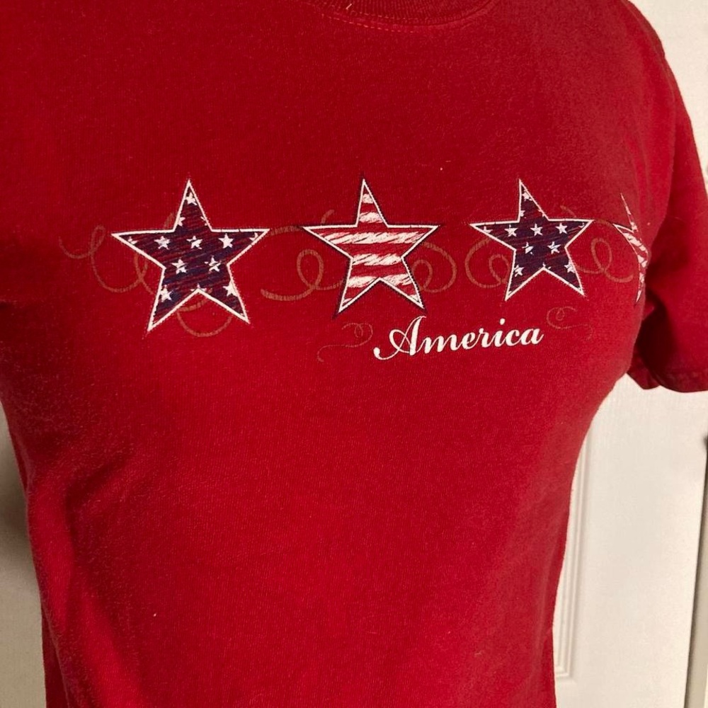 Red Patriotic Star T-Shirt